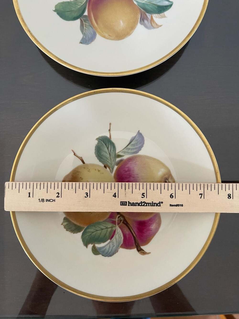 Vintage Rosenthal Germany AIDA Fruit Study Plates Gold Rim- Set of 2 - Picture 5 of 5